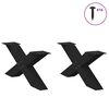 vidaXL Kavos staliuko kojelės, 2 vnt., juodos, 70x(30-31) cm, plienas, X formos