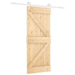 vidaXL Slankios durys 85 x 210 cm Natūrali ir Balta