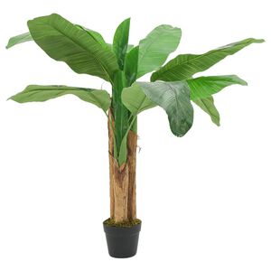 vidaXL Dirbtinis bananmedis, žalios spalvos, 120cm, 9 lapai