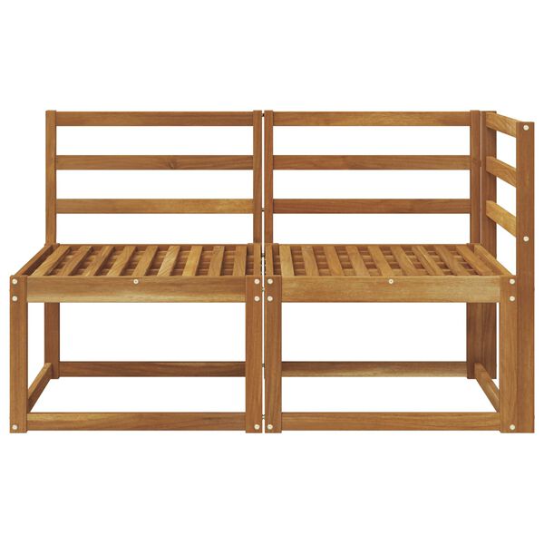 vidaXL Lauko vidurinė ir kampinė sofa 2 Vienetas Natūrali