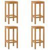 vidaXL Baro taburetė 4 pcs Ruda Kieto teka medžio