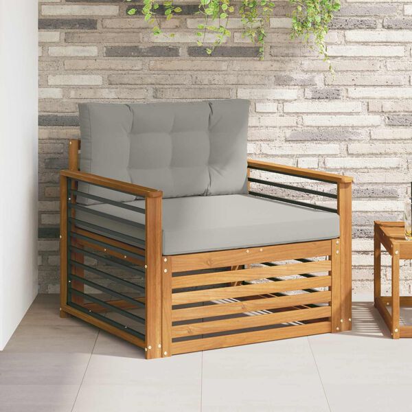 vidaXL Lauko sofos komplektas Tvirta akacijos mediena ir poliesteris