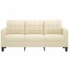 vidaXL Trivietė sofa, kreminės spalvos, 180cm, dirbtinė oda