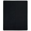 vidaXL Trikotažinė paklodė su guma, juoda, 160x200cm, medvilnė