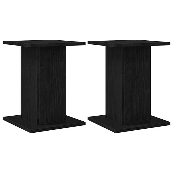 vidaXL Garsiakalbių stovai 2 pcs Juodas ąžuolas 30 x 30 x 40 cm