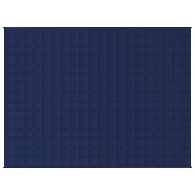 vidaXL Sunki antklodė, mėlynos spalvos, 150x200cm, audinys, 11kg