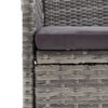 vidaXL Sodo komplektas su pagalvėlėmis, 7 dalių, pilkas ir juodas