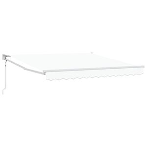 vidaXL I&scaron;traukiama markizė Balta 350 x 250 cm Poliesteris ir Metalas