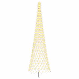 vidaXL LED Kalėdų medis 500 cm 550 LED &Scaron;ilta balta Geležis Juoda