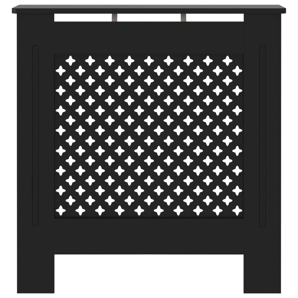 vidaXL Radiatoriaus uždangalas, juodos spalvos, 78cm, MDF