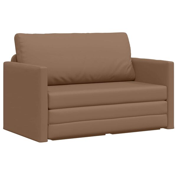 vidaXL Sofa lova 110cm Kapučino Dirbtinė Oda