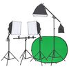 vidaXL Fotostudijos rinkinys su ap&scaron;vietimo rinkiniu ir fonu