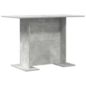 vidaXL Valgomojo stalas 110 x 60 x 75 cm Apdirbta mediena Betono pilka
