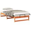 vidaXL Lovos rėmas Ruda 100 x 200 cm Kietos pu&scaron;ies mediena