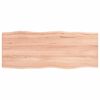 vidaXL Stalvir&scaron;is, &scaron;viesiai rudas, 100x40x2cm, ąžuolo medienos masyvas