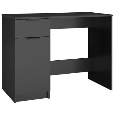 vidaXL Rašomasis stalas, juodos spalvos, 100x50x75cm, apdirbta mediena