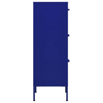 vidaXL Sandėliavimo spintelė, tamsiai mėlyna, 42,5x35x101,5cm, plienas