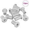 vidaXL Užrakto veržlė 12 pcs Nikelio M6 x 15 mm Plienas