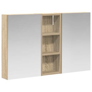 vidaXL Vonios spintos komplektas su lentyna 3 pcs 80 x 10,5 x 50 cm