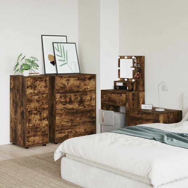 vidaXL Oppbevaringsskap Rūkyta ąžuolas 40 x 48 x 105 cm