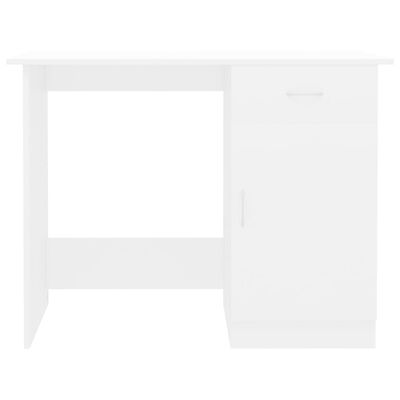 vidaXL Rašomasis stalas, baltos spalvos, 100x50x76cm, MDP