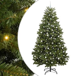 vidaXL Dirbtinė Kalėdų eglutė 240 cm 300 LED &Scaron;ilta balta Žalia