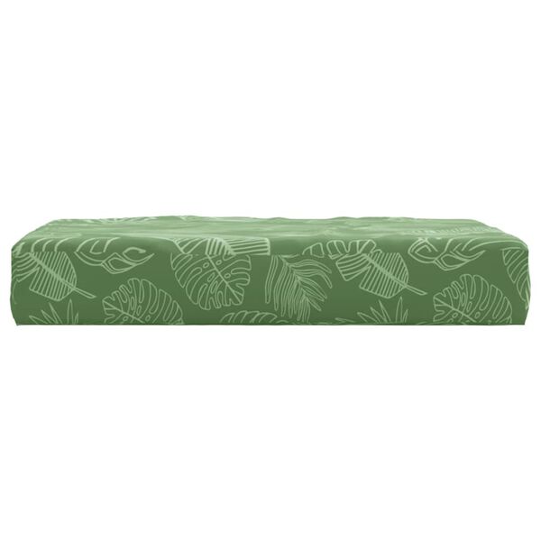 vidaXL Paletės pagalvėlė, 60x60x8cm, oksfordo audinys, su lapais