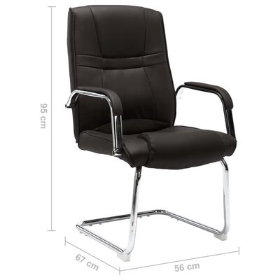 vidaXL Gembinė biuro kėdė, juodos spalvos, dirbtinė oda