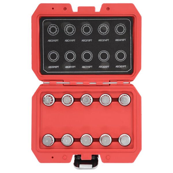 vidaXL Ratų varžtų užraktų rinkinys VW automobiliams, 10 dalių