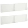 vidaXL Sienelė 4 vnt. 80 x 12 x 40 cm Plienas Balta