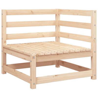 vidaXL Kampinė sodo sofos dalis, 70x70x670cm, pušies medienos masyvas