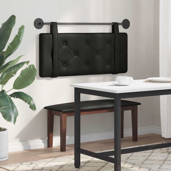 vidaXL Kabantysis galvūgalis Juodas 100 cm Dirbtinė oda