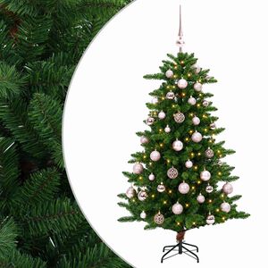 vidaXL Dirbtinė Kalėdų eglutė su burbulais 120 cm 150 LED &Scaron;ilta balta