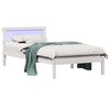vidaXL Lovos rėmas Balta 90 x 190 cm Kietos pu&scaron;ies mediena