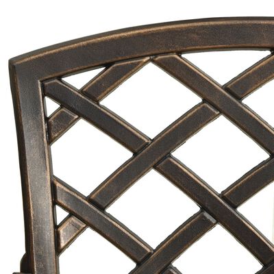 vidaXL Sodo kėdės, 4vnt., bronzinės spalvos, lietas aliuminis