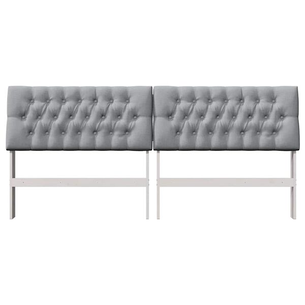 vidaXL Apmušta lovos galvūgalis Šviesiai pilka 200 cm