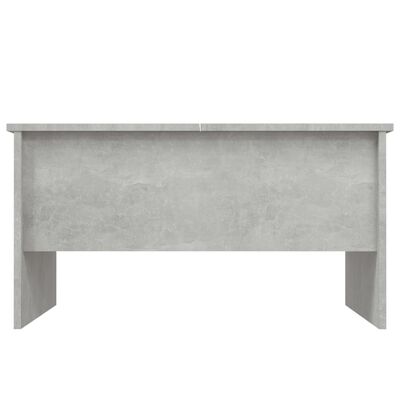 vidaXL Kavos staliukas, betono pilkas, 80x50x42,5cm, apdirbta mediena