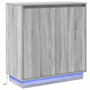 vidaXL LED Bufetas Pilka sonoma ąžuolo 71 x 34,5 x 75 cm