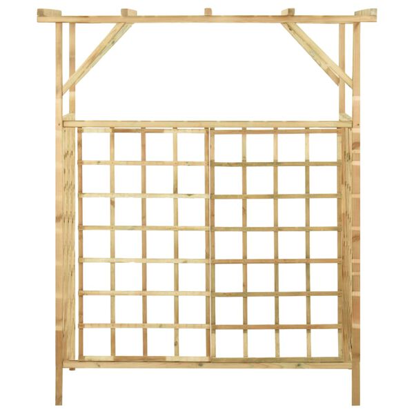 vidaXL Sodo pergolė dviem &scaron;iuk&scaron;liadėžėms, impregnuota pu&scaron;ies mediena