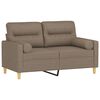 vidaXL Dvivietė sofa su pagalvėmis, taupe, 120cm, audinys