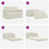 vidaXL Sofa lova 110cm Kreminė Aksomas