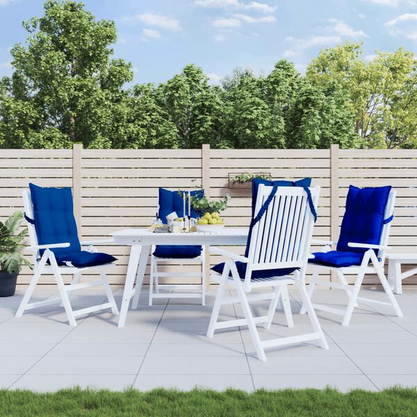 vidaXL Kėdės pagalvėlės, 4vnt., karali&scaron;kos mėlynos, oksfordo audinys