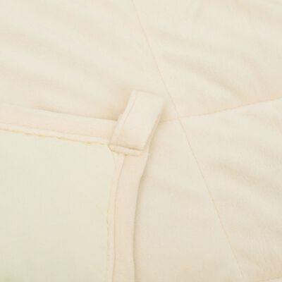 vidaXL Sunki antklodė, šviesi kreminė, 135x200cm, audinys, 6kg