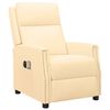 vidaXL Elektrinis masažinis krėslas, kreminės spalvos, dirbtinė oda