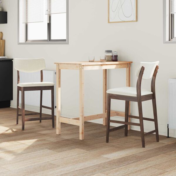 vidaXL Valgomojo kėdės 2 pcs &Scaron;viesiai rudas 48 x 49 x 95 cm