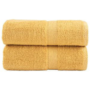vidaXL Auk&scaron;čiausios kokybės rank&scaron;luosčiai SOLUND, 2 vnt., auksinės spalvos, 30x30 cm, 600 g/m&sup2;