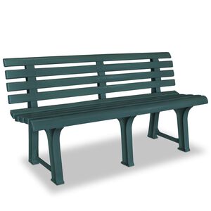 vidaXL Sodo suoliukas, 145,5cm, plastikas, žalias