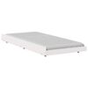 vidaXL Lovos rėmas Balta 90 x 190 cm Kietos pu&scaron;ies mediena