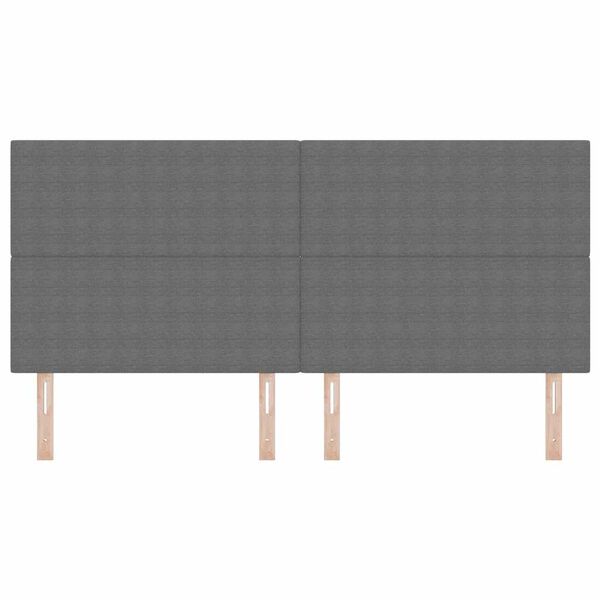 vidaXL Galvūgalis su galvūgalio &Scaron;viesiai pilka 200 cm Dirbtinė oda