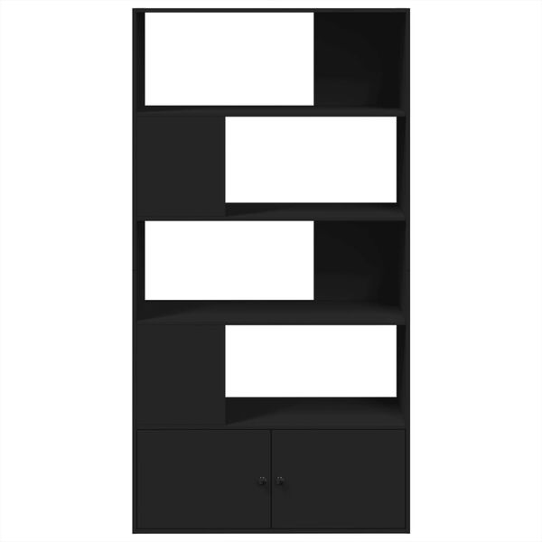 vidaXL Knygų spinta, juoda, 100x36x189cm, apdirbta mediena